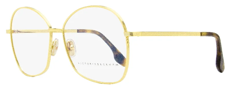 Victoria Beckham Women's Angular Eyeglasses VB220 714 Gold 58mm