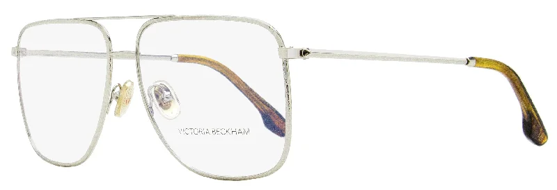 Victoria Beckham Women's Navigator Eyeglasses VB2112 040 Silver/Brown 58mm