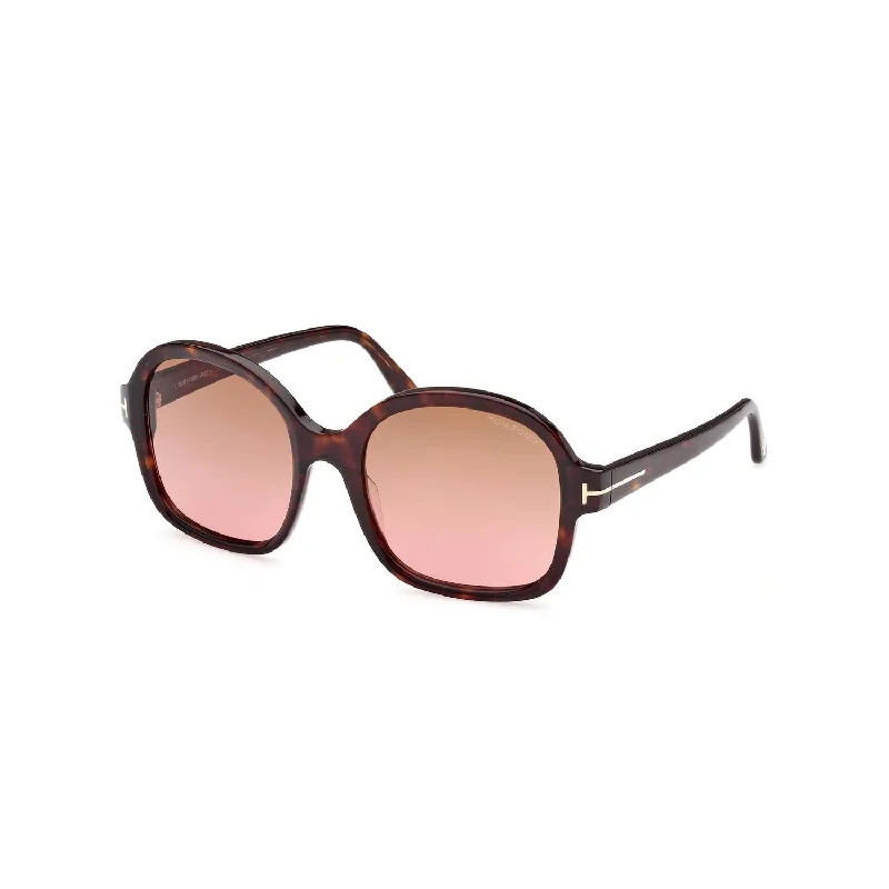 Women's Ft1034 Hanley Sunglasses In Dark Havana / Gradient Brown