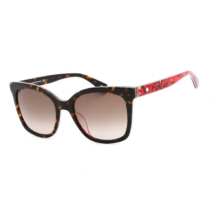 Women's Kiya/s Sunglasses In Havana Pattern / Brown Gradient