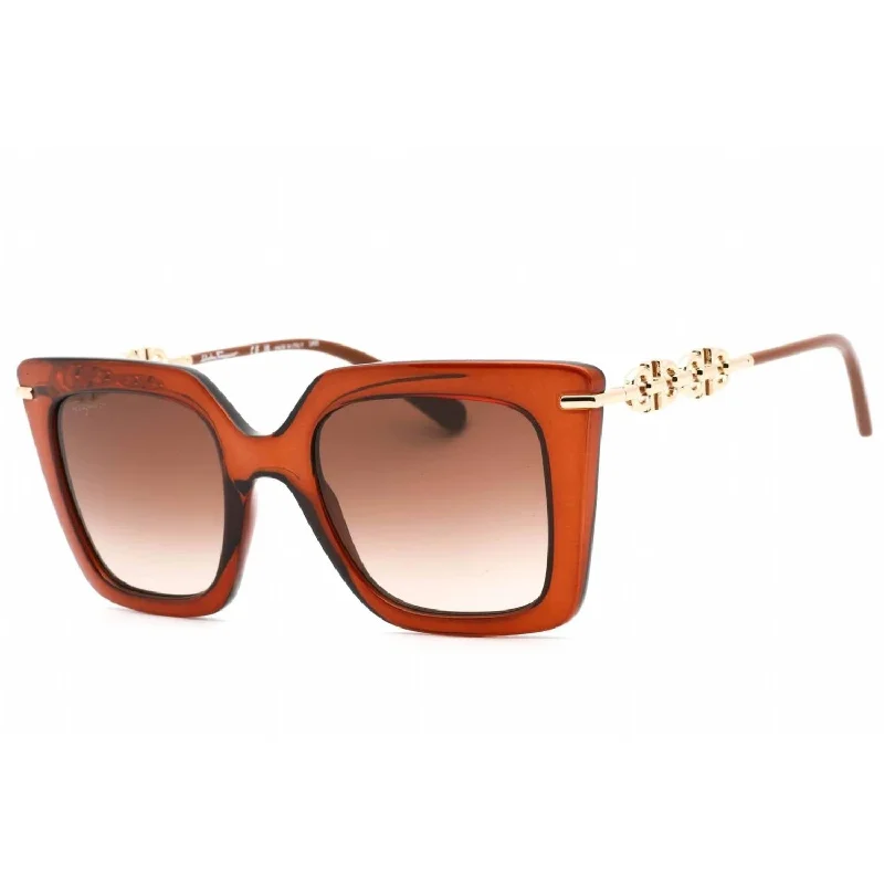 Women's Sf1041S Sunglasses In Transparent Brown / Rose Brown Gradient