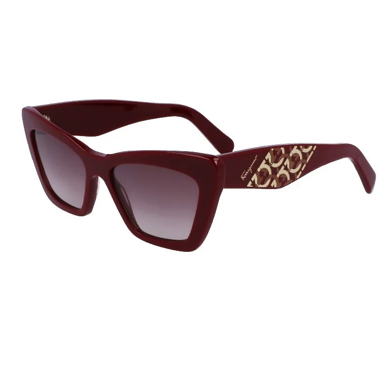 Women's Sf1081Se Sunglasses In Bordeaux / Bordeaux Grey Gradient