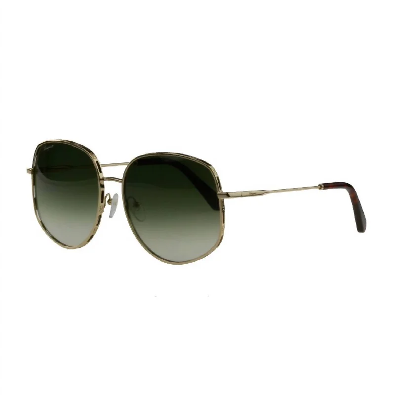 Women's Sf277S Sunglasses In Gold/ Tortoise/grey Green Gradient