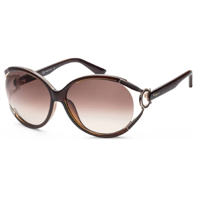 Women's Sf600S Sunglasses In Dark Brown / Brown Gray Gradient