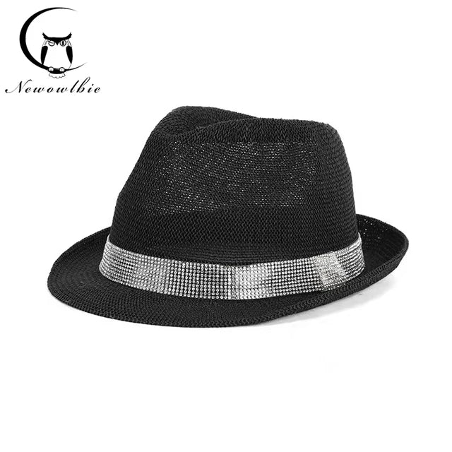 Summer Hollow Breathable Straw Trilby Hat