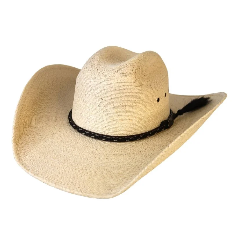 Justin Bent Rail Buckhorn Palm Leaf Cowboy Hat