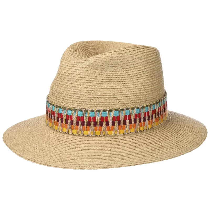 Multicolour Trim Raffia Hat by Lierys