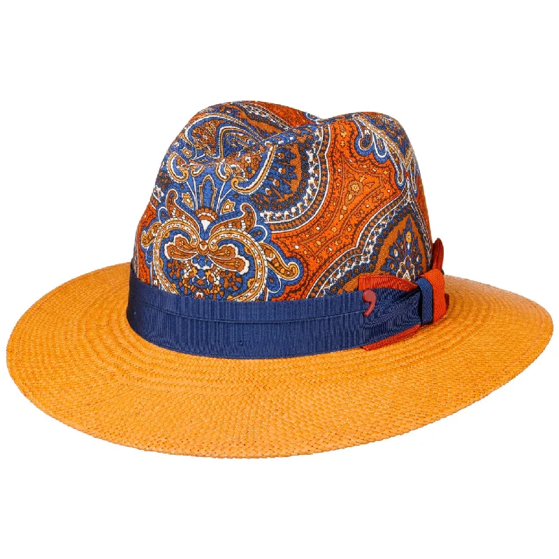 Paisley Crown Panama Hat by Alfonso D'Este