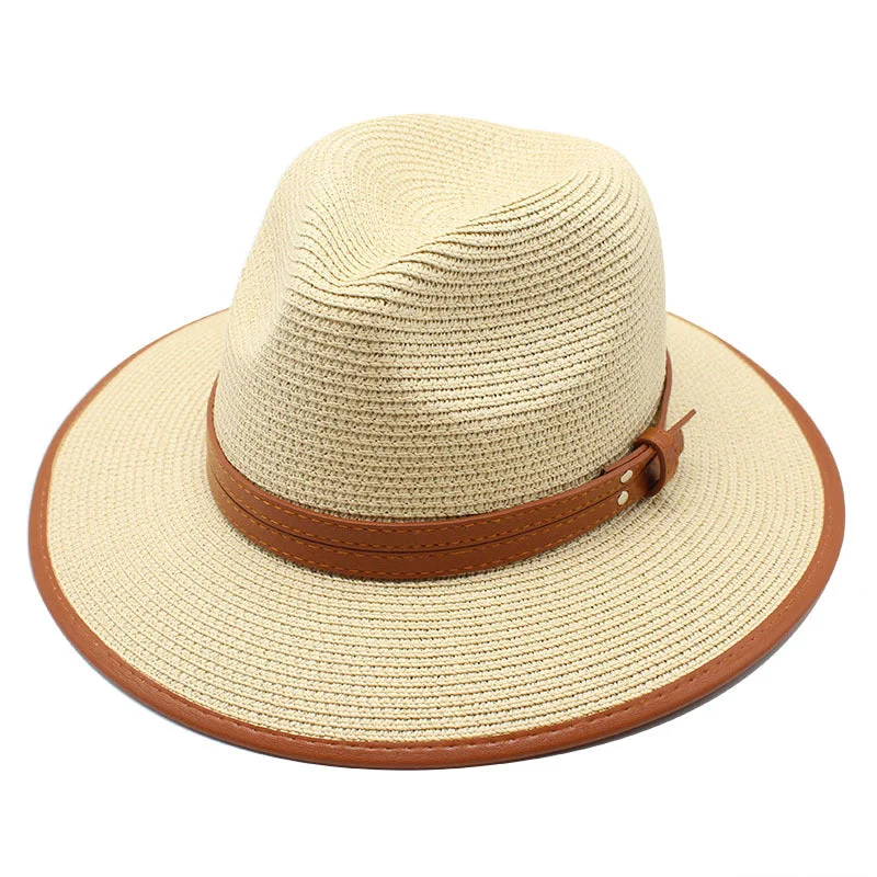 Panama Style Wide Brim Straw Hat