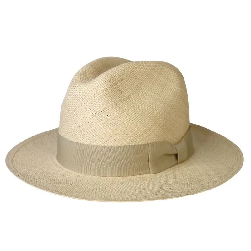 Ronnel Panama Straw Beige Fedora Hat | The Henry