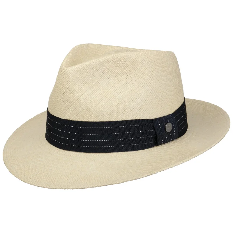 Striped Ribbon Panama Hat by Lierys