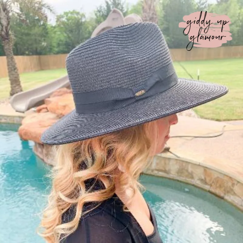 Throwing Shade Wide Brim Hat in Black