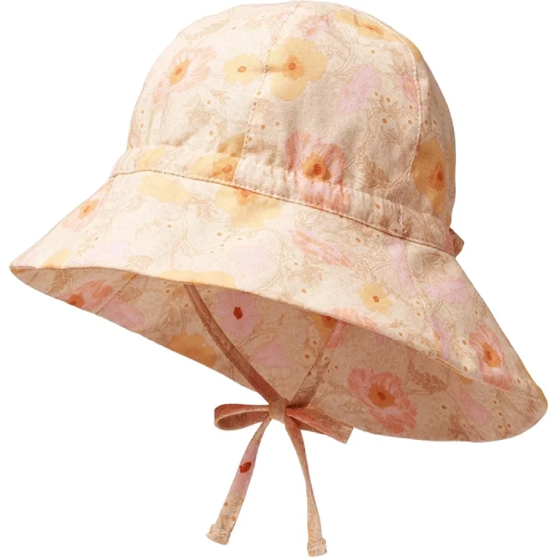 Wheat Alabaster Flower Bobbles Sun Hat Chloè