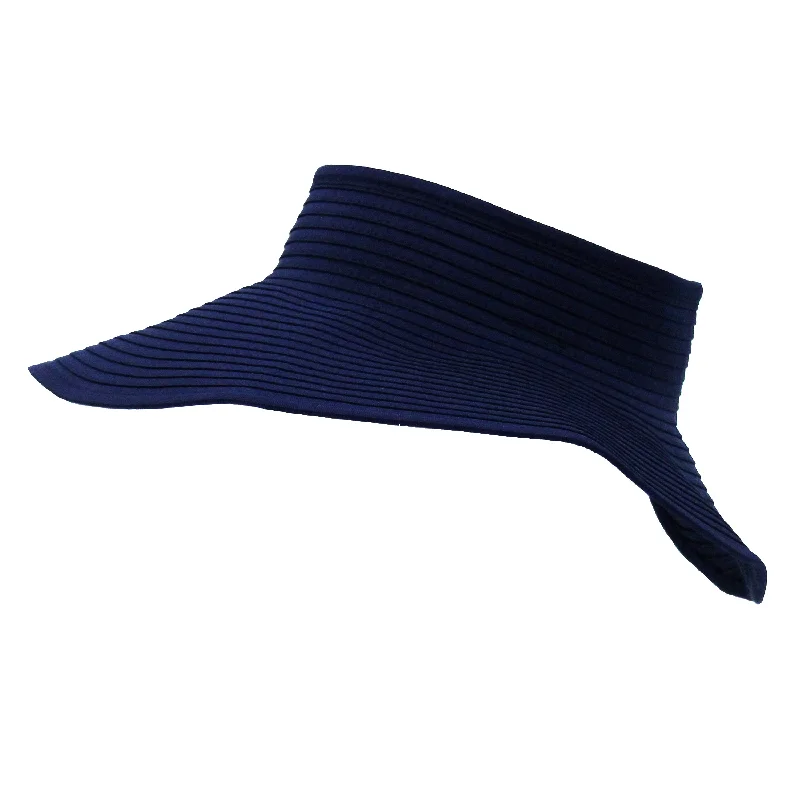 Women's Wide Brim Sun Visor - Navy